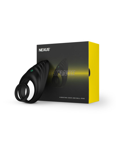 Ерекційне віброкільце Nexus Enhance Vibrating Cock and Ball Ring, подвійне - Фото №5