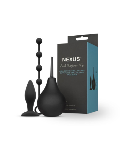 Набір новачка для анальної стимуляції Nexus ANAL BEGINNER KIT, спринцівка, анальне намисто і пробка - Фото №2