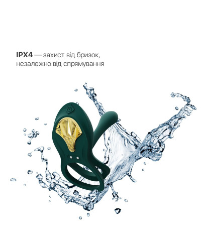 Смарт-ерекційне кільце Zalo - BAYEK Turquoise Green, подвійне з ввідною частиною, пульт ДК - Фото №5