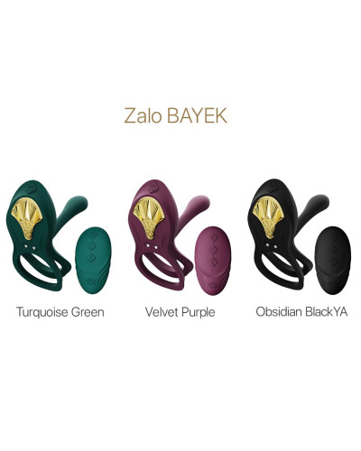 Смарт-ерекційне кільце Zalo - BAYEK Velvet Purple, подвійне з ввідною частиною, пульт ДК - Фото №8