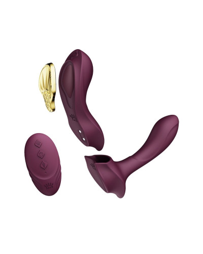 Смарт-вібратор у трусики Zalo - AYA Velvet Purple, насадка та пульт ДК - Фото №1
