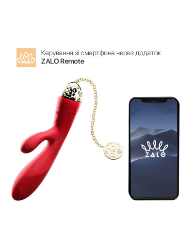 Смартвібратор-кролик Zalo — Rosalie Bright Red - Фото №2