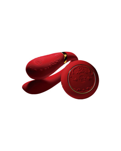 Смартвібратор для пар Zalo Fanfan set Bright Red, пульт ДК - Фото №1