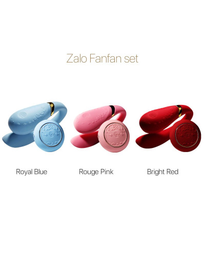 Смартвібратор для пар Zalo Fanfan set Bright Red, пульт ДК - Фото №9