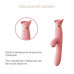 Вібратор з підігрівом та вакуумною стимуляцією клітора Zalo - ROSE Vibrator Strawberry Pink - Фото №3
