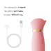 Вібратор з підігрівом та вакуумною стимуляцією клітора Zalo - ROSE Vibrator Strawberry Pink - Фото №6