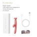 Вібратор з підігрівом та вакуумною стимуляцією клітора Zalo - ROSE Vibrator Strawberry Pink - Фото №7