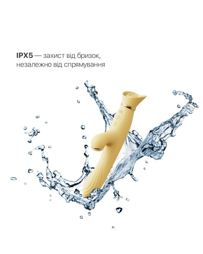 Вібратор з підігрівом та вакуумною стимуляцією клітора Zalo - ROSE Vibrator Lemon Yellow - Фото №5