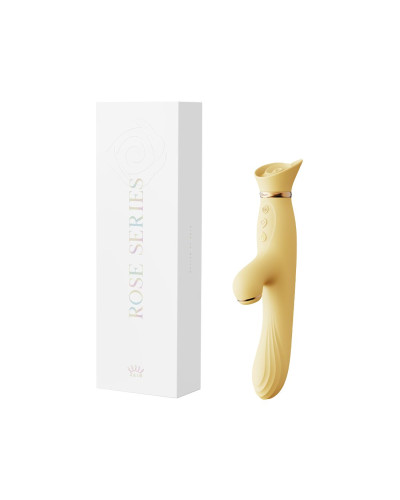 Вібратор з підігрівом та вакуумною стимуляцією клітора Zalo - ROSE Vibrator Lemon Yellow - Фото №9