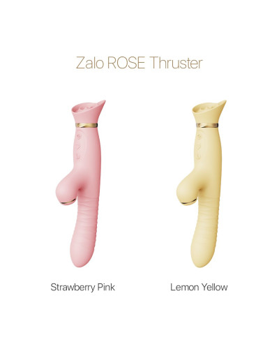 Пульсатор-вибратор с вакуумной стимуляцией клитора Zalo - ROSE Thruster Lemon Yellow - Фото №8