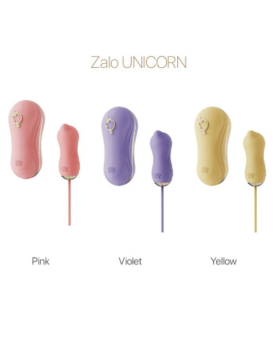 Набір 2в1 Zalo — UNICORN Pink, віброяйце + вакуумний стимулятор - Фото №8