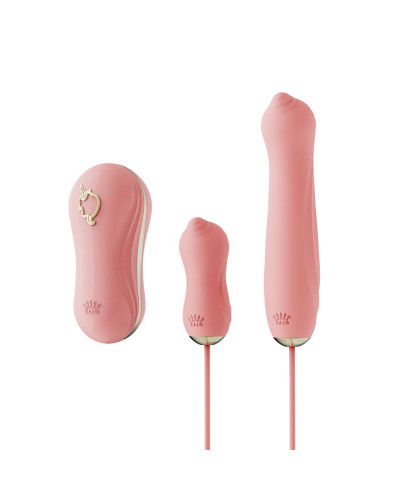 Набір 3в1 Zalo – UNICORN Set Pink, віброяйце, пульсатор, вакуумний стимулятор - Фото №1