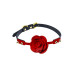 Розкішний кляп у вигляді троянди Zalo - Rose Ball Gag, подвійне використання - Фото №1