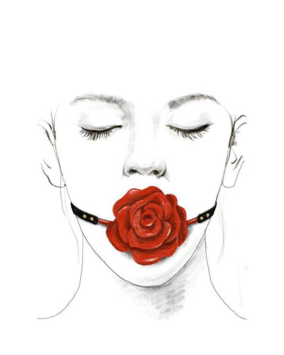 Розкішний кляп у вигляді троянди Zalo - Rose Ball Gag, подвійне використання - Фото №4