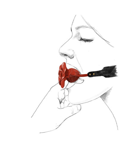 Розкішний кляп у вигляді троянди Zalo - Rose Ball Gag, подвійне використання - Фото №5