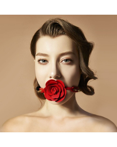 Розкішний кляп у вигляді троянди Zalo - Rose Ball Gag, подвійне використання - Фото №6