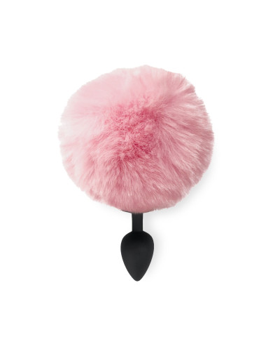 Силіконова анальна пробка М Art of Sex - Silicone Bunny Tails Butt plug Pink, діаметр 3,5 см - Фото №2