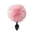 Силіконова анальна пробка М Art of Sex - Silicone Bunny Tails Butt plug Pink, діаметр 3,5 см - Фото №2