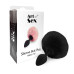 Силиконовая анальная пробка М Art of Sex - Silicone Bunny Tails Butt plug Black, диаметр 3,5 см - Фото №3
