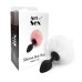 Силиконовая анальная пробка М Art of Sex - Silicone Bunny Tails Butt plug White, диаметр 3,5 см - Фото №3