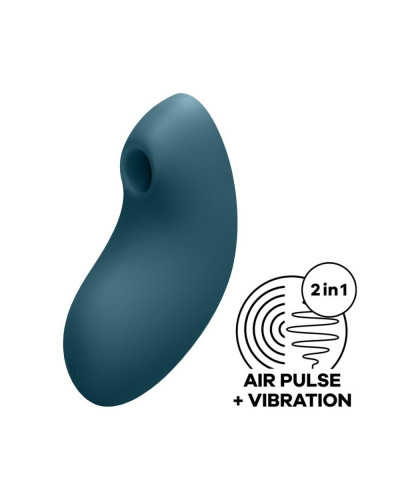 Вакуумний вібратор Satisfyer Vulva Lover 2 Blue - Фото №1
