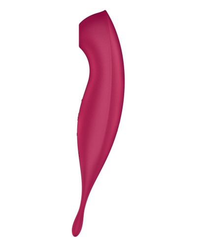 Смарт-вибратор для клитора с вакуумной стимуляцией Satisfyer Twirling Pro+ dark red - Фото №4