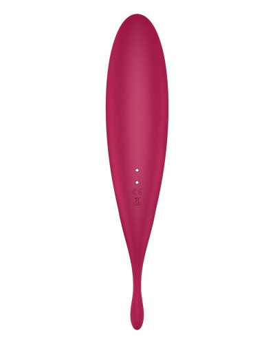 Смарт-вибратор для клитора с вакуумной стимуляцией Satisfyer Twirling Pro+ dark red - Фото №5