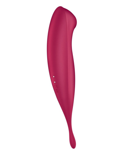 Смарт-вибратор для клитора с вакуумной стимуляцией Satisfyer Twirling Pro+ dark red - Фото №6