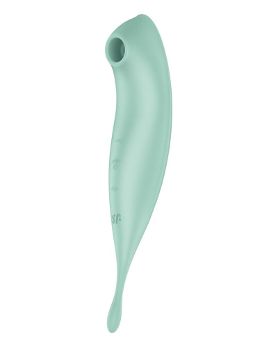 Смарт-вибратор для клитора с вакуумной стимуляцией Satisfyer Twirling Pro+ Mint - Фото №2