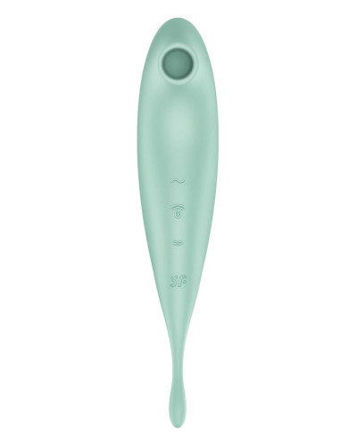 Смарт-вибратор для клитора с вакуумной стимуляцией Satisfyer Twirling Pro+ Mint - Фото №3