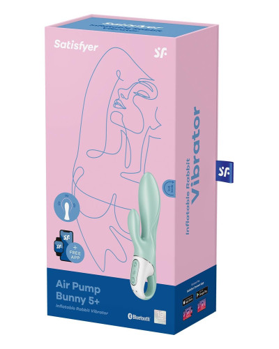 Смарт вібратор-кролик Satisfyer Air Pump Bunny 5+, надувається - Фото №7