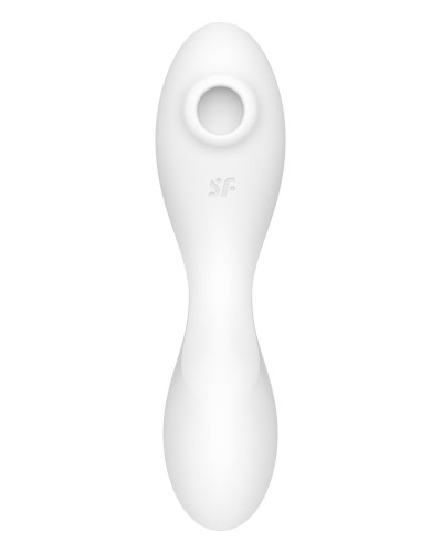 Вакуумний смарт-стимулятор із вібрацією Satisfyer Curvy Trinity 5 (White), керування зі смартфона - Фото №2