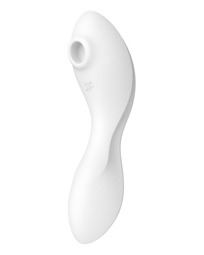 Вакуумний смарт-стимулятор із вібрацією Satisfyer Curvy Trinity 5 (White), керування зі смартфона - Фото №3