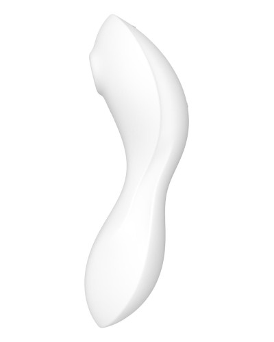 Вакуумний смарт-стимулятор із вібрацією Satisfyer Curvy Trinity 5 (White), керування зі смартфона - Фото №4