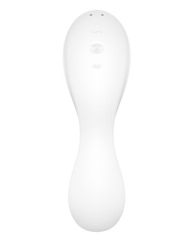 Вакуумний смарт-стимулятор із вібрацією Satisfyer Curvy Trinity 5 (White), керування зі смартфона - Фото №5