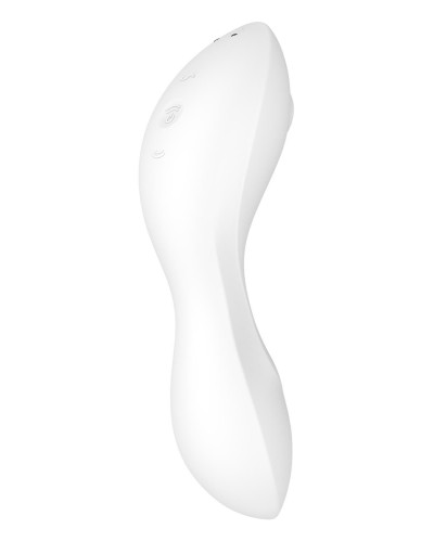 Вакуумний смарт-стимулятор із вібрацією Satisfyer Curvy Trinity 5 (White), керування зі смартфона - Фото №6