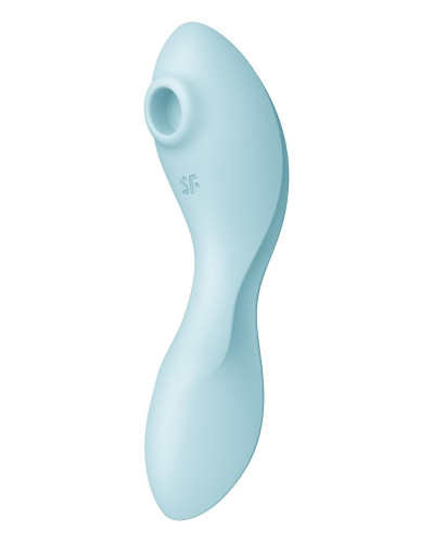 Вакуумный смарт-стимулятор с вибрацией Satisfyer Curvy Trinity 5 (Blue), управление со смартфона - Фото №3