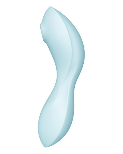 Вакуумный смарт-стимулятор с вибрацией Satisfyer Curvy Trinity 5 (Blue), управление со смартфона - Фото №4