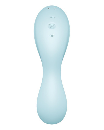Вакуумный смарт-стимулятор с вибрацией Satisfyer Curvy Trinity 5 (Blue), управление со смартфона - Фото №6