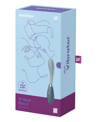 Вибратор Satisfyer G-Spot Flex 3 Grey, гибкий ствол с фиксацией положения - Фото №6