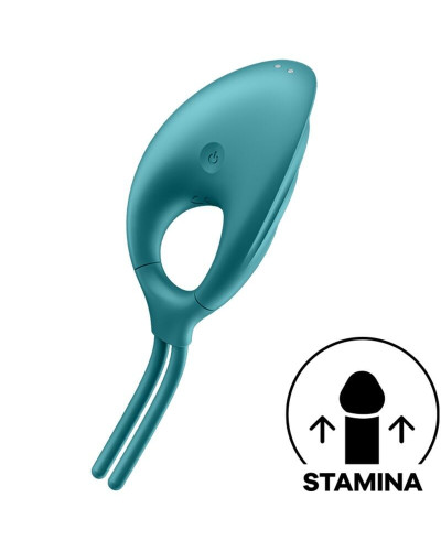Эрекционное виброкольцо лассо Satisfyer Swordsman Green, крепкая фиксация, 10 режимов, мощный мотор - Фото №2