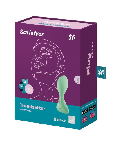 Анальна смартпробка з вібрацією Satisfyer Trendsetter Green - Фото №4