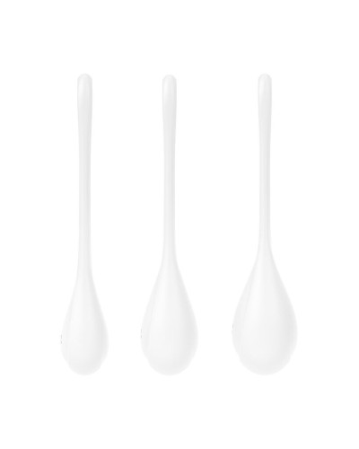 Набір йоні намистин Satisfyer Yoni Power 1 White, діаметр 2-2,5-3см, вага 22-46-74гр - Фото №3