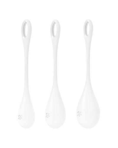 Набір йоні намистин Satisfyer Yoni Power 1 White, діаметр 2-2,5-3см, вага 22-46-74гр - Фото №4