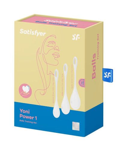 Набір йоні намистин Satisfyer Yoni Power 1 White, діаметр 2-2,5-3см, вага 22-46-74гр - Фото №5