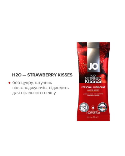Набір змазок на водній основі JO Four Play (8×10 мл): H2O Original, Agapé Original, H2O Strawberry K - Фото №4