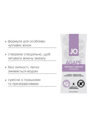 Набор лубрикантов Foil Display Box – JO Agape Lubricant – 12 x 10ml - Фото №4