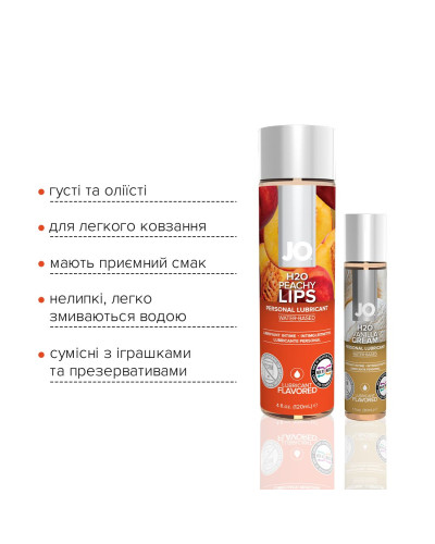 Комплект JO GWP — Peaches & Cream — Peachy Lips 120 мл & H2O Vanilla 30 мл - Фото №3