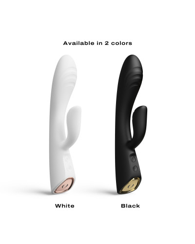 Вібратор-кролик з підігрівом Dorcel FLEXI RABBIT BLACK, гнучкий стовбур - Фото №6