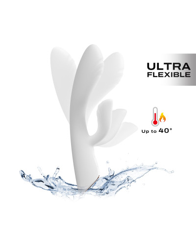 Вібратор-кролик з підігрівом Dorcel FLEXI RABBIT WHITE, гнучкий стовбур - Фото №1